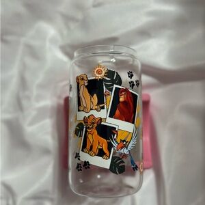 Lion King Themed Glass Tumbler
